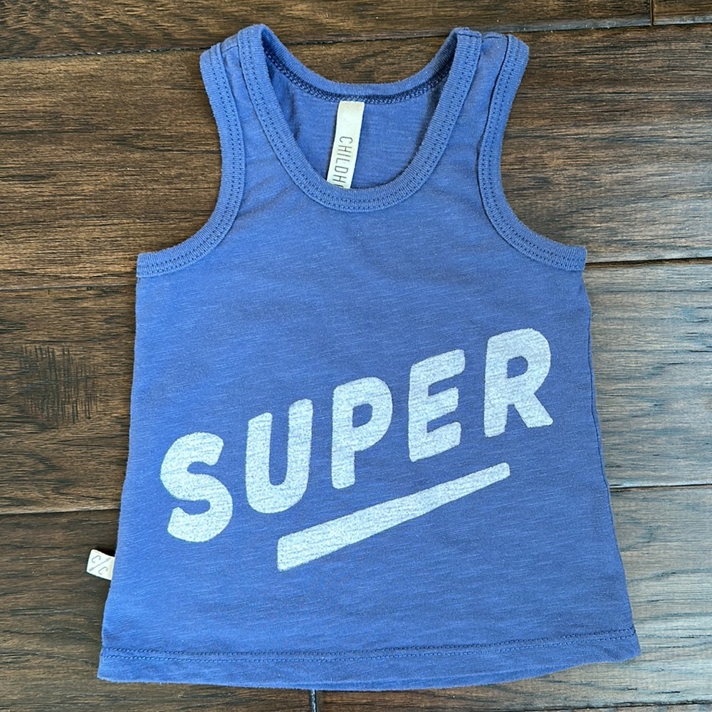 Childhoods Clothing Tank Top in Super on Ink Blue. Size 2T.